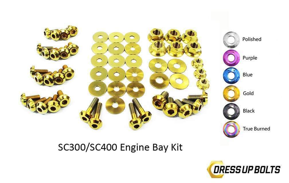 ヴィンテージカウラグステップ Lexus SC300/SC400 Titanium Dress Up Bolts Engine Bay Kit