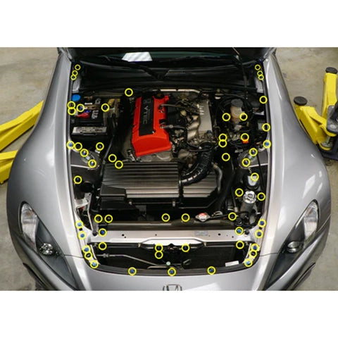 Dress Up Bolts Stage 3 Titanium Hardware Engine Bay Kit | 2000-2009 Honda S2000 (HON-042-Ti)