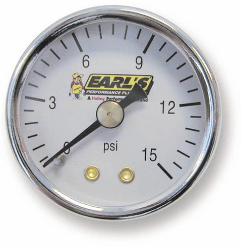 Earl's Performance 15 Psi Fuel Pressure Gauge (100195ERL)