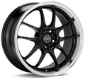 PF01SS 17x8 5x114.3 50mm Inset 75mm Bore Diameter Gloss Black w/ Machined Lip by Enkei - Modern Automotive Performance
