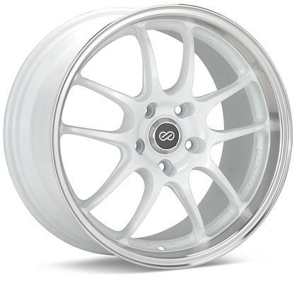 PF01SS 17x9 5x114.3 48mm Offset 75mm Bore Diameter White with Machined Lip Wheel by Enkei - Modern Automotive Performance
