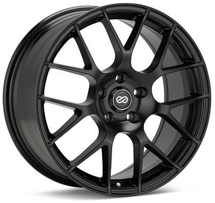Raijin 18x8 42mm Inset 5x120 Bolt Pattern 72.6 Bore Diamter Matte Black Wheel by Enkei - Modern Automotive Performance
