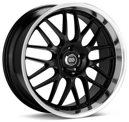 Lusso 20 x 8.5 40mm Offset 5x120 72.6 Bore Black w/ Machined Lip Wheel by Enkei - Modern Automotive Performance
