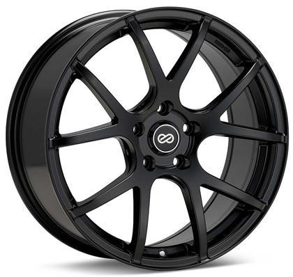 M52 16x7 45mm Inset 5x100 Bolt Pattern 72.6mm Bore Dia Matte Black Wheel by Enkei - Modern Automotive Performance
