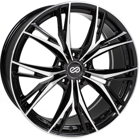 Enkei Onx 5x112 20" Wheels in Black with Machined Spoke Faces and Outer Lip Ring
