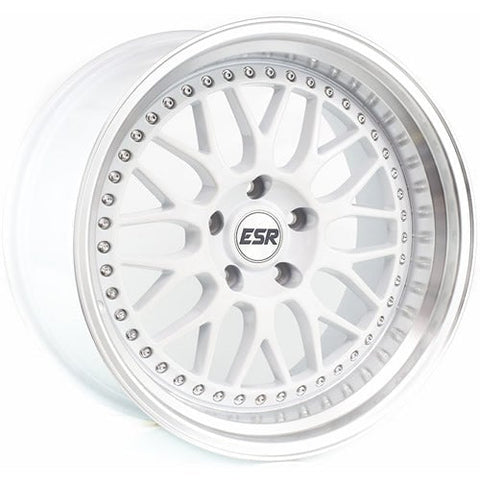 ESR White SR01 18x9.5 5x4.5 15mm Wheel (89551415 SR01WHT-ML)