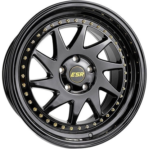 ESR Black SR09 18x9.5 5x4.25 35mm Wheel (89551435 SR09GBLK 5X108)