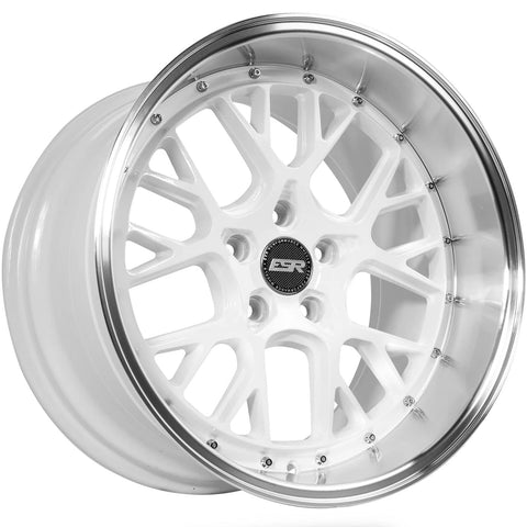 ESR Wheels CS11 Gloss White w/ Machined Lip 19x8.5 | 5x112 (98551430 CS11WHT-ML 5X112)