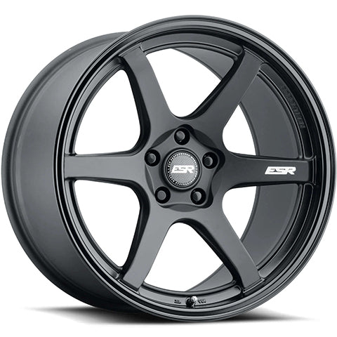 ESR Wheels AP6 Matte Black w/ Gloss Black Lip 19x9.5 | 5x114.3 (99551422 APX6MBLK-BL)
