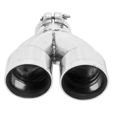 Flowmaster 3" Dual Angle Cut Polished Stainless Steel Exhaust Tip Left Clamp On (15390)