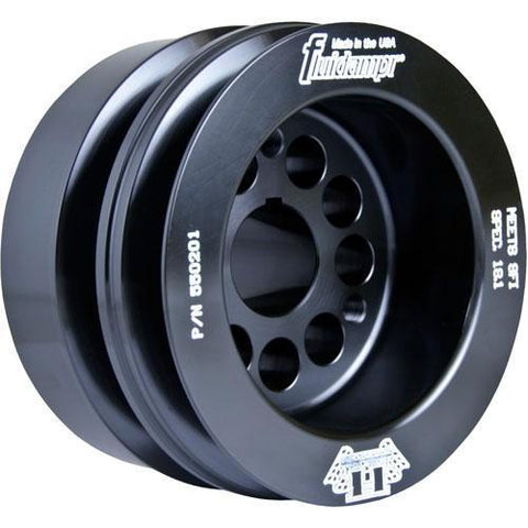 Fluidampr Black Zinc Performance Damper | Ford Flathead V8 w/ Wide Belt Pulley (550201)