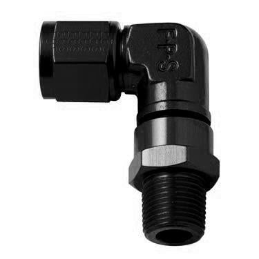 Fragola -4AN Female to 1/4" NPT Male 90 Degree Swivel Fitting (499444)