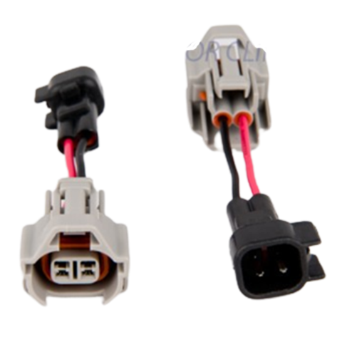 Fuel Injector Clinic Set of 6 Denso Female to US Car/EV6 Male Injector Plug Adaptors (PADPDtoU6)