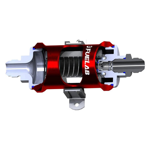 Fuelab 848 Series In-Line Filter w/ Check Valve - 3" Element - 75 Micron/Stainless (84820)