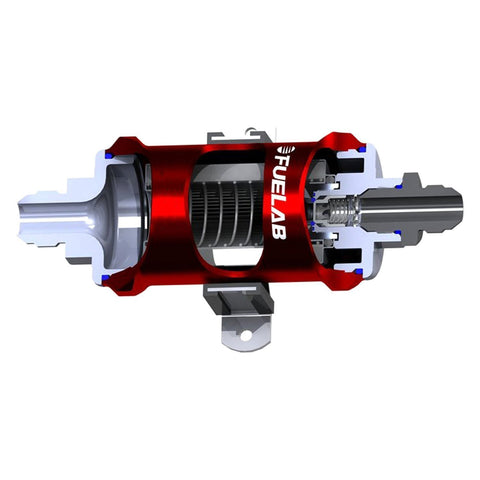 Fuelab 848 Series In-Line Filter w/ Check Valve - 3" Element - 6 Micron/Fiberglass (84830)
