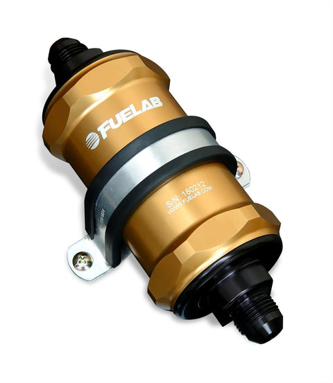 Fuelab 818 Series In-Line Fuel Filter - 3" Element - 6 Micron/Fiberglass (81830)