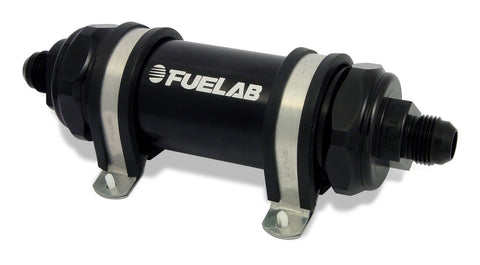 Fuelab 828 Series In-Line Fuel Filter - 5" Element - 40 Micron/Stainless