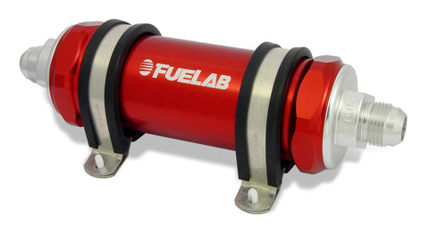 Fuelab 828 Series In-Line Fuel Filter - 5" Element - 40 Micron/Stainless