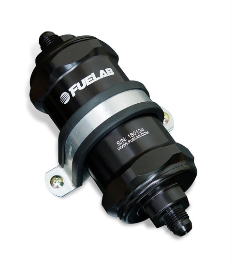 Fuelab 848 Series In-Line Filter w/ Check Valve - 3" Element - 75 Micron/Stainless (84820)