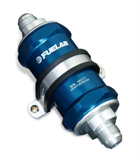 Fuelab 848 Series In-Line Filter w/ Check Valve - 3" Element - 6 Micron/Fiberglass (84830)