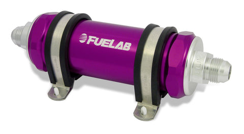 Fuelab 858 Series In-Line Filter w/ Check Valve - 5" Element - 40 Micron/Stainless (85810)