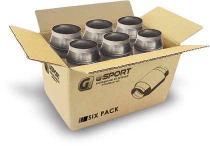GESI G-Sport 6PK 300 CPSI EPA Compliant GEN1 Ultra High Output Cat Conv Asmbly 4in Dia Body x 4 OAL (650002)