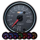 GlowShift Black 7 Color 2400°F Exhaust Gas Temperature Gauge - Modern Automotive Performance
