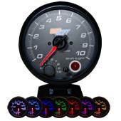 GlowShift Black 7 Color 3-3/4in Tachometer w/ Shift Light - Modern Automotive Performance
