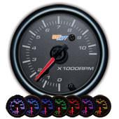 GlowShift Black 7 Color 2" Tachometer Gauge - Modern Automotive Performance
