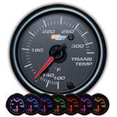 GlowShift Black 7 Color Transmission Temperature Gauge - Modern Automotive Performance
