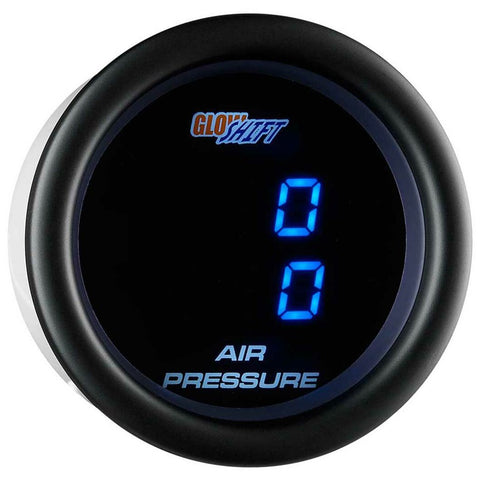 GlowShift Black 7 Color Dual Digital Air Pressure Gauge (GS-C713-DD)