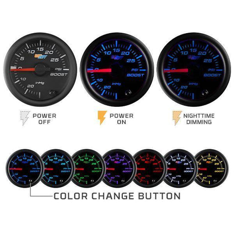 GlowShift Black 7-Color Fuel Level Gauge (GS-C715)