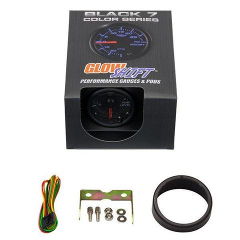 GlowShift Black 7-Color Fuel Level Gauge (GS-C715)