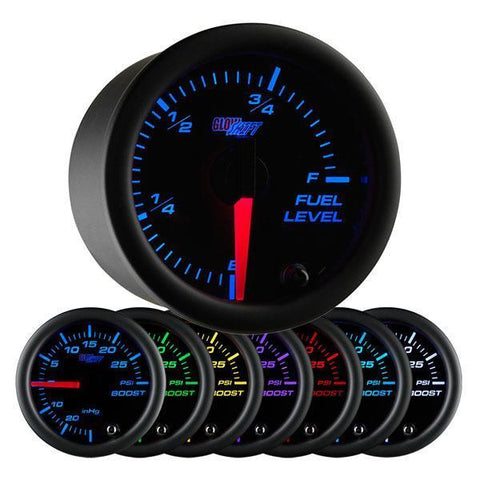 GlowShift Black 7-Color Fuel Level Gauge (GS-C715)