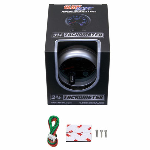 GlowShift Tinted 3-3/4" Tachnometer with Shift Light (GS-T09)
