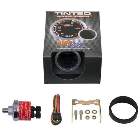 GlowShift Tinted 30PSI Fuel Pressure Gauge (GS-T11-30)