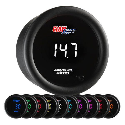 GlowShift 10 Color Digital Narrowband Air/Fuel Ratio Gauge (GS-TCD02)