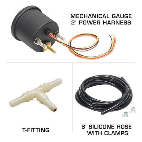 GlowShift Tinted 7 Color 30PSI Boost/Vacuum Gauge (GS-T701)