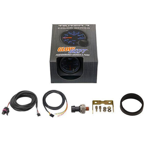 GlowShift Tinted 7-Color Oil Pressure Gauge 0-100 PSI (GS-T704)