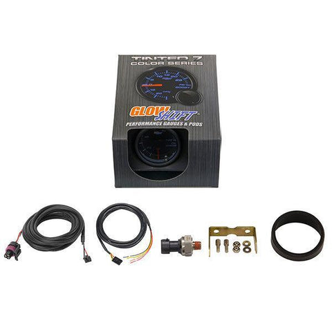 GlowShift Tinted 7-Color Oil Pressure Gauge 0-7 BAR (GS-T704-BAR)