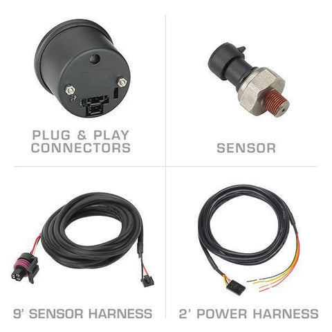 GlowShift Tinted 7-Color Oil Pressure Gauge 0-7 BAR (GS-T704-BAR)