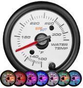 GlowShift White 7 Color Water Temperature Gauge - Modern Automotive Performance
