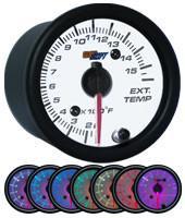 GlowShift White 7 Color 2400°F Exhaust Gas Temperature Gauge - Modern Automotive Performance
