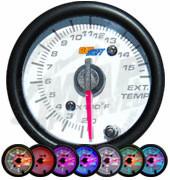 GlowShift White 7 Color 1500°F Exhaust Gas Temperature Gauge - Modern Automotive Performance
