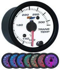 GlowShift White 7 Color Transmission Temperature Gauge - Modern Automotive Performance
