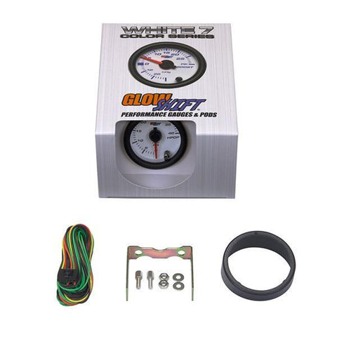 GlowShift White Face 7 Color High Pressure Oil Pressure Gauge (GS-W721)
