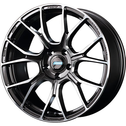 Gram Lights 57BNA Super Dark Gunmetal Gray w/Diamond Cut Machined Spoke Faces & Outer Lip Flange 20x9 | 5x114.3 (WGABAW30EHF)