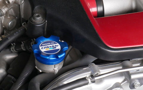 GReddy Type-B Oil Filler Cap D-Special - Blue | Multiple Mitsubishi Fitments  (13901508)