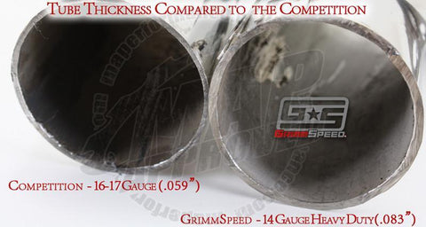 GrimmSpeed HiFlow Exhaust Manifold Crosspipe | 2002-2014 Subaru WRX, 2004-2021 Subaru WRX STI, and 2005-2009 Subaru Legacy GT (001001)
