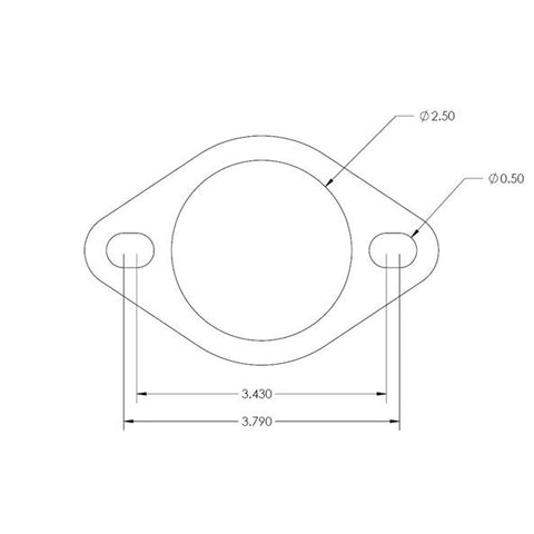 GrimmSpeed 2-Bolt Universal 2.25"/2.5" Gasket (020031)